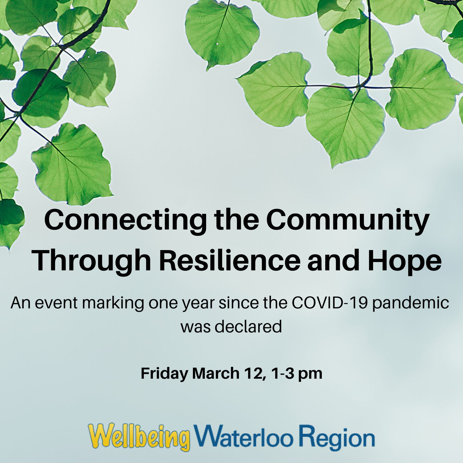Connecting the community through resilience and hope event graphic