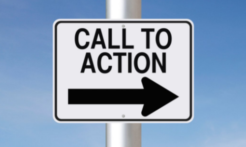 "Call to Action" on a street sign