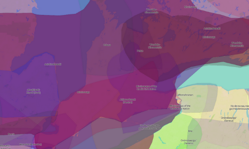 Map of Indigenous land in Ontario