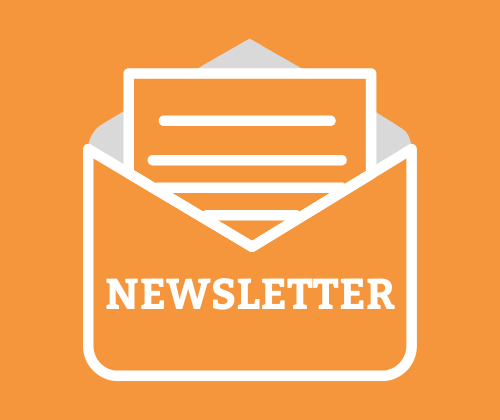 Newsletter Graphic with an envelope and letter